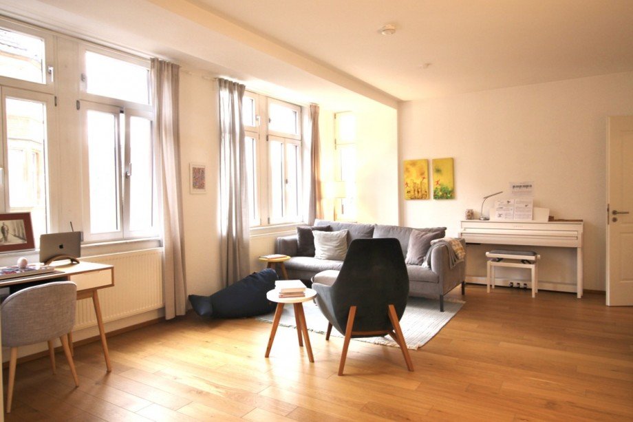 Wohnzimmer Etagenwohnung Mainz