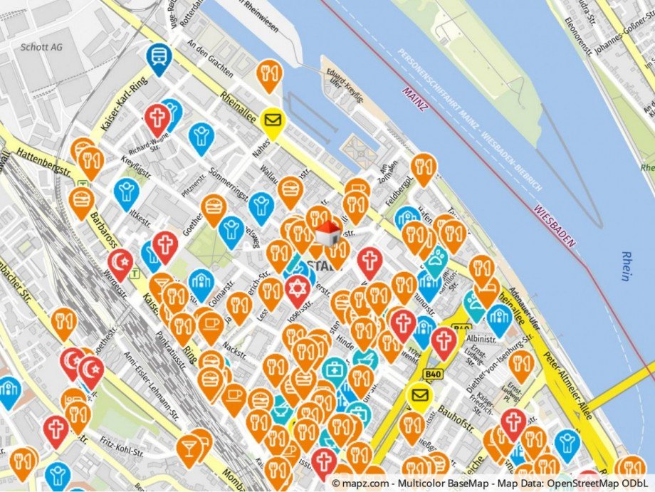 Geolyzer Kartenausschnitt Etagenwohnung Mainz